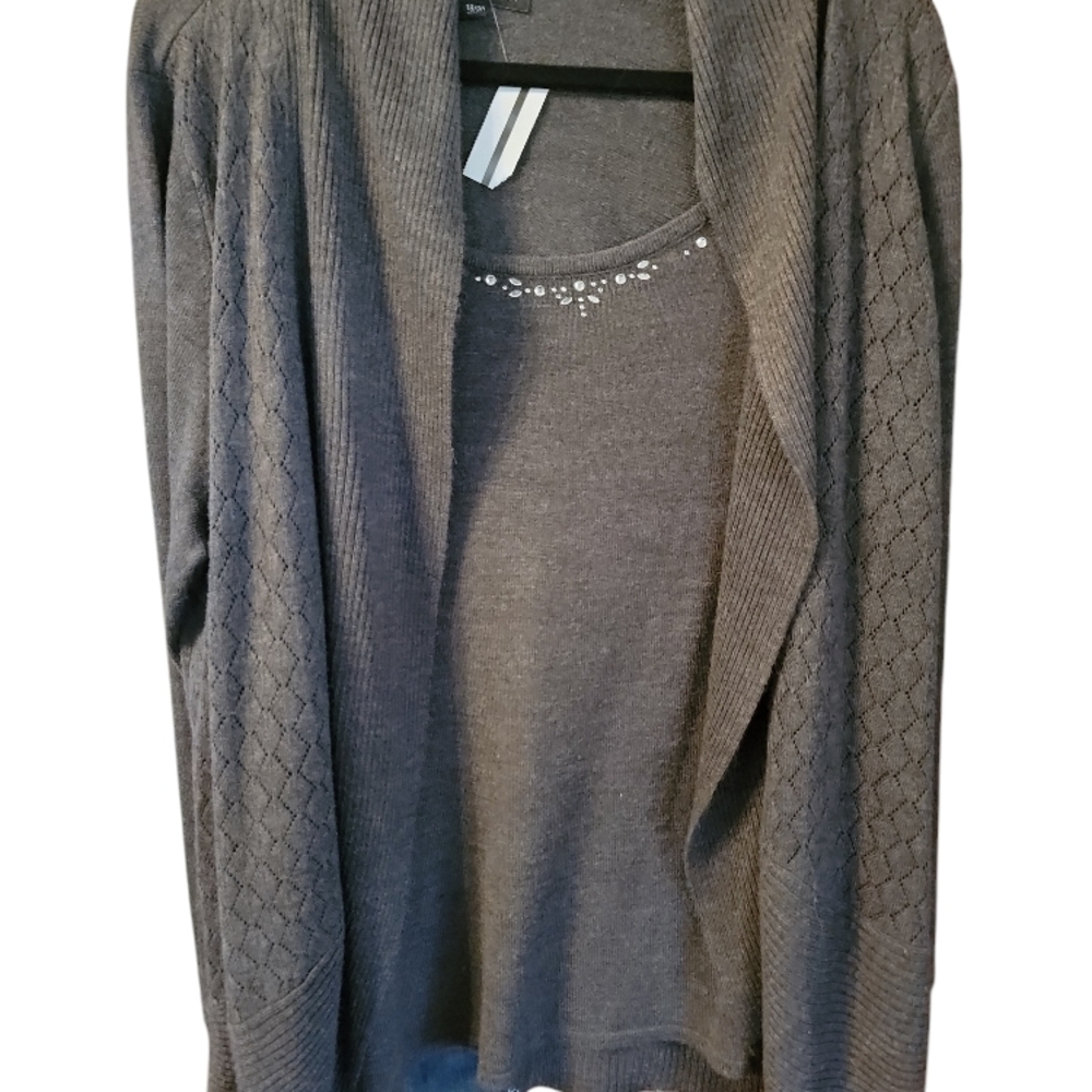 Elegant Gray Women's Sweater by Apt. 9.